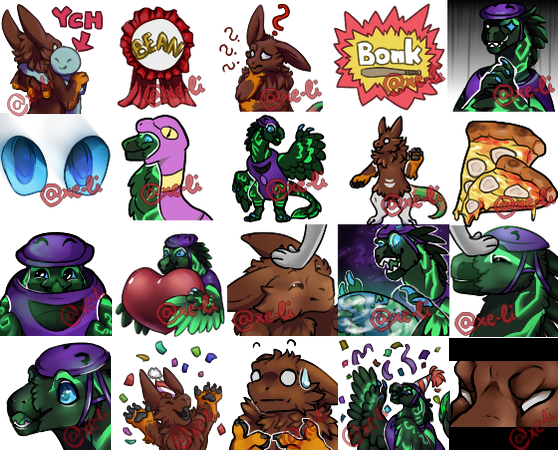 a collection of chat ready emotes. All emotes feature shading and lighting.